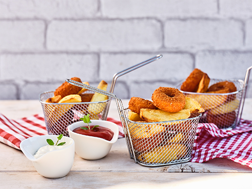 Back-Camembert Donuts mit Wedges