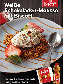Weiße Schokoladen-Mousse mit Lotus Biscoff® Crumbs